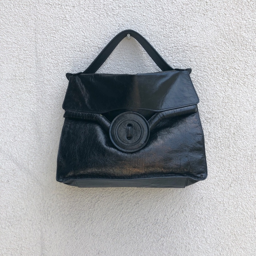 Ports 1961 patent black leather clutch